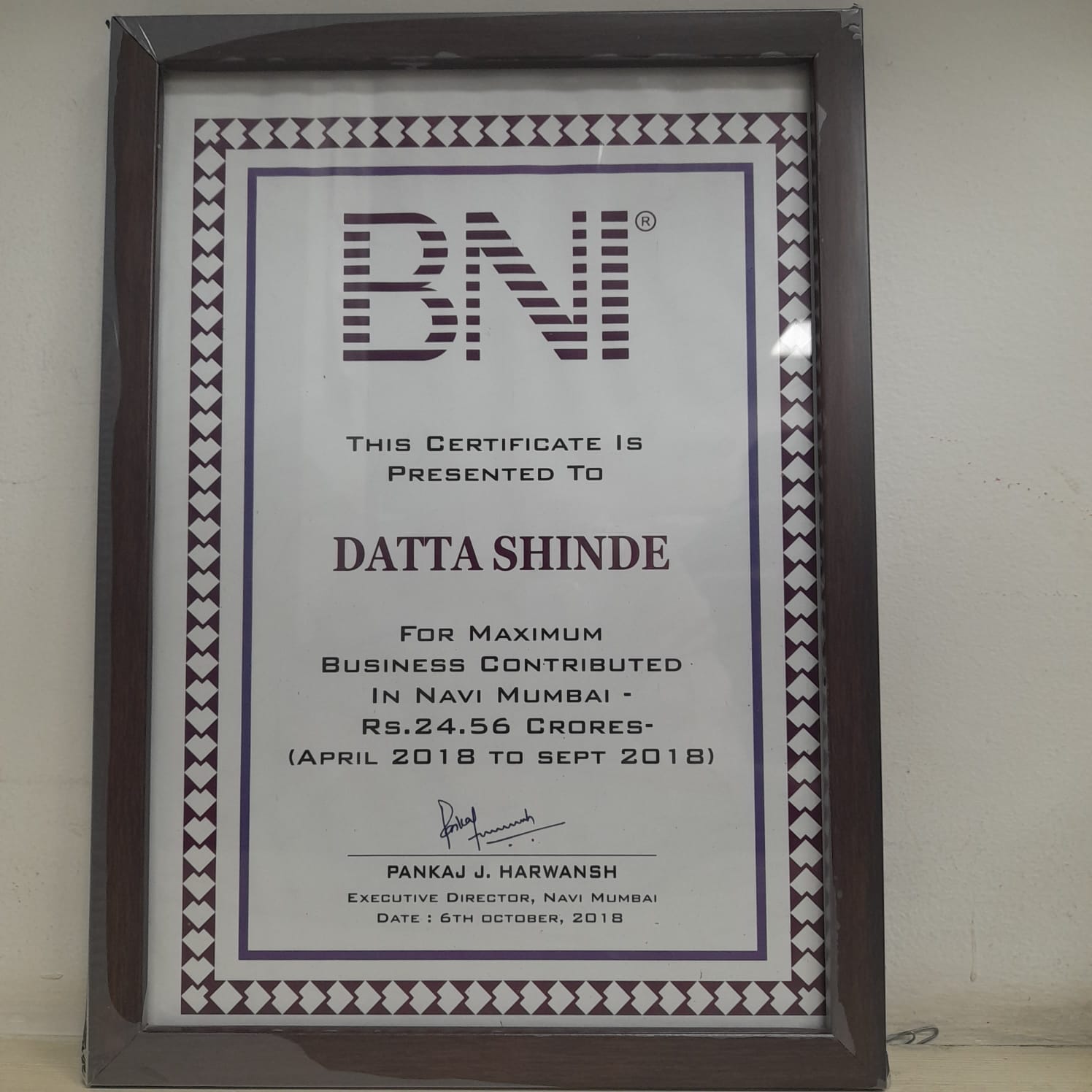 BNI Award 2018